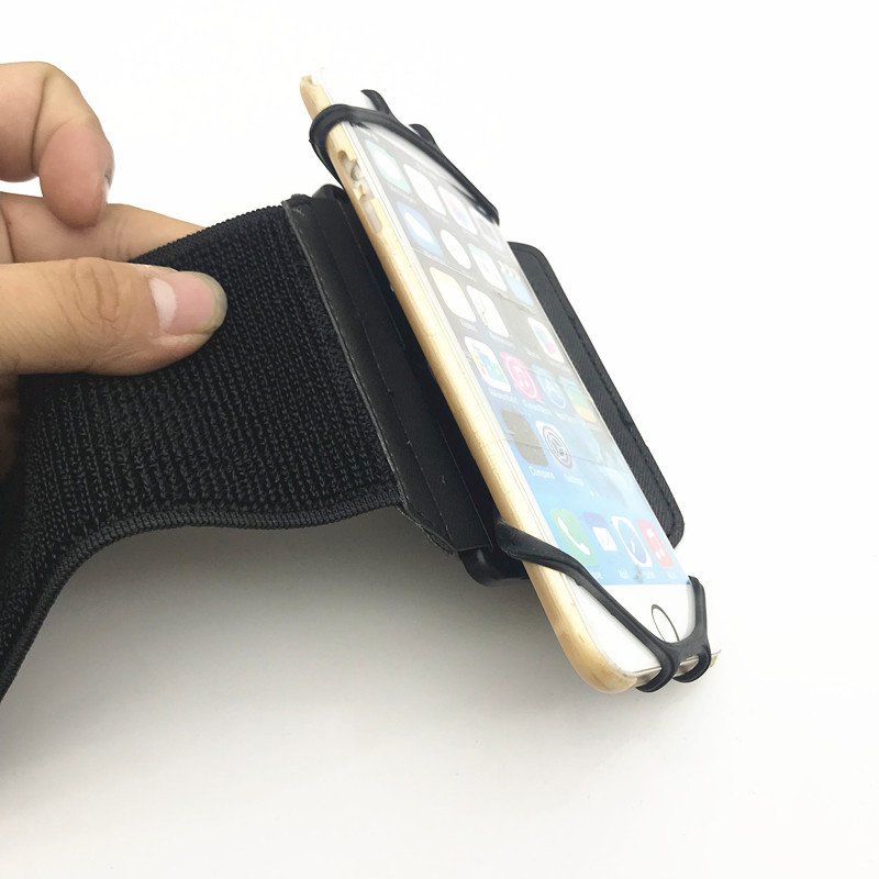 2024 Hot selling Sport fitness rotatable Adjustable strap Flexible Armband phone holder silicone running arm band phone holder