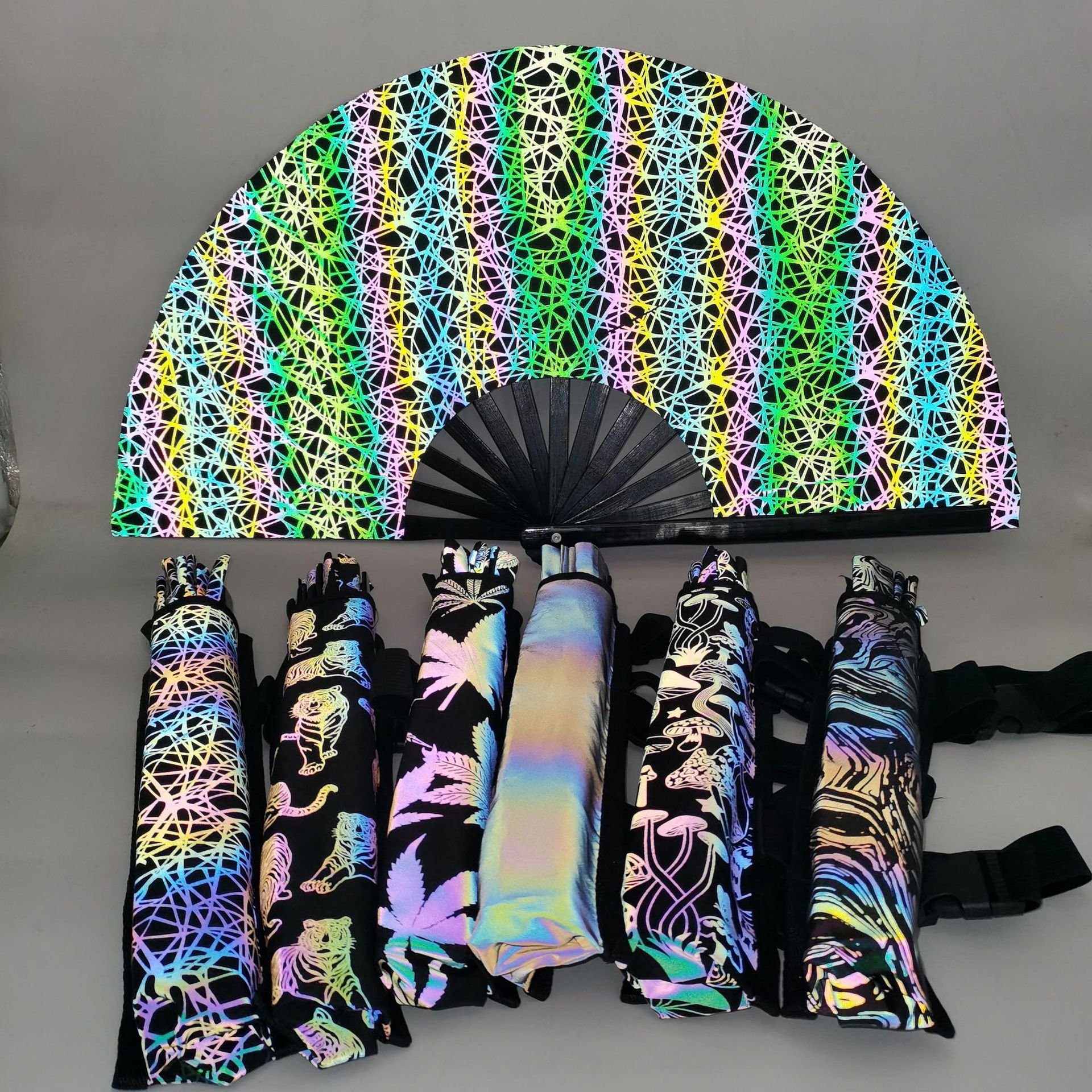 Yapears 2023 Fan storage bag With a Waist Belt Phone Bag and Fan Holster for Festivals and Parties Rave Party Accessories