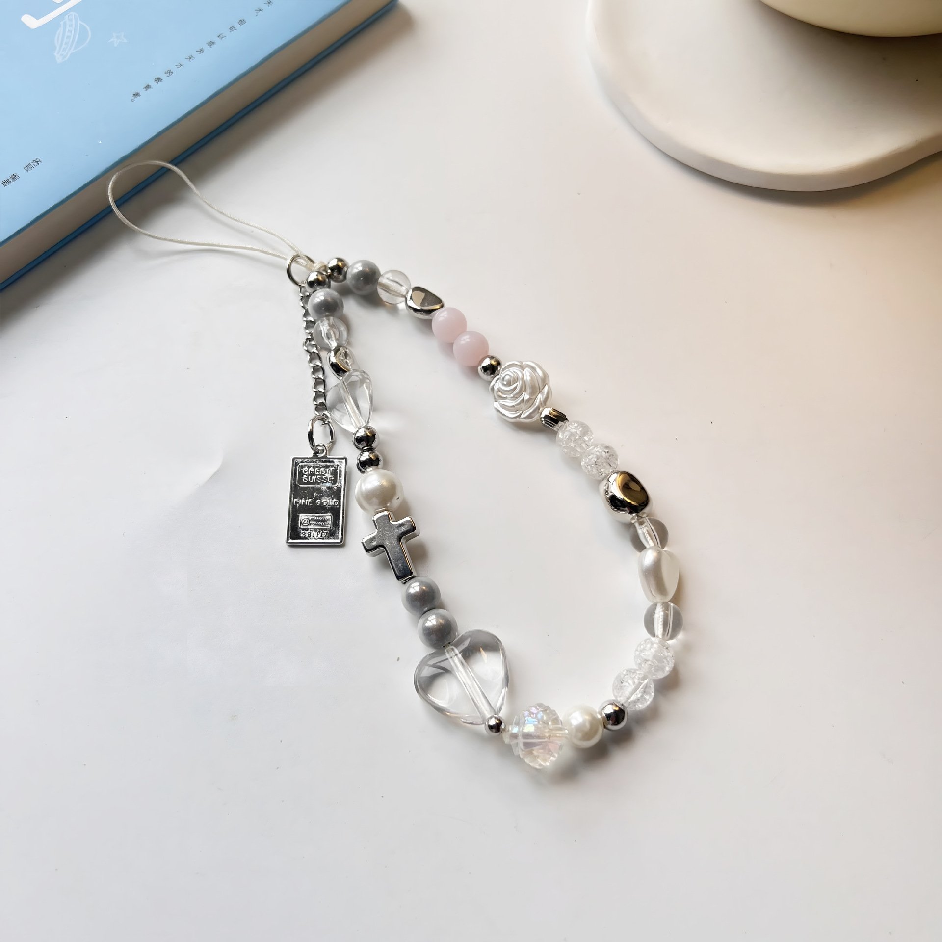 Cell Phone Cases Straps Chain Bead Lanyard Candy Color Wrist Cute Phone Chain for iPhone Girly Charms