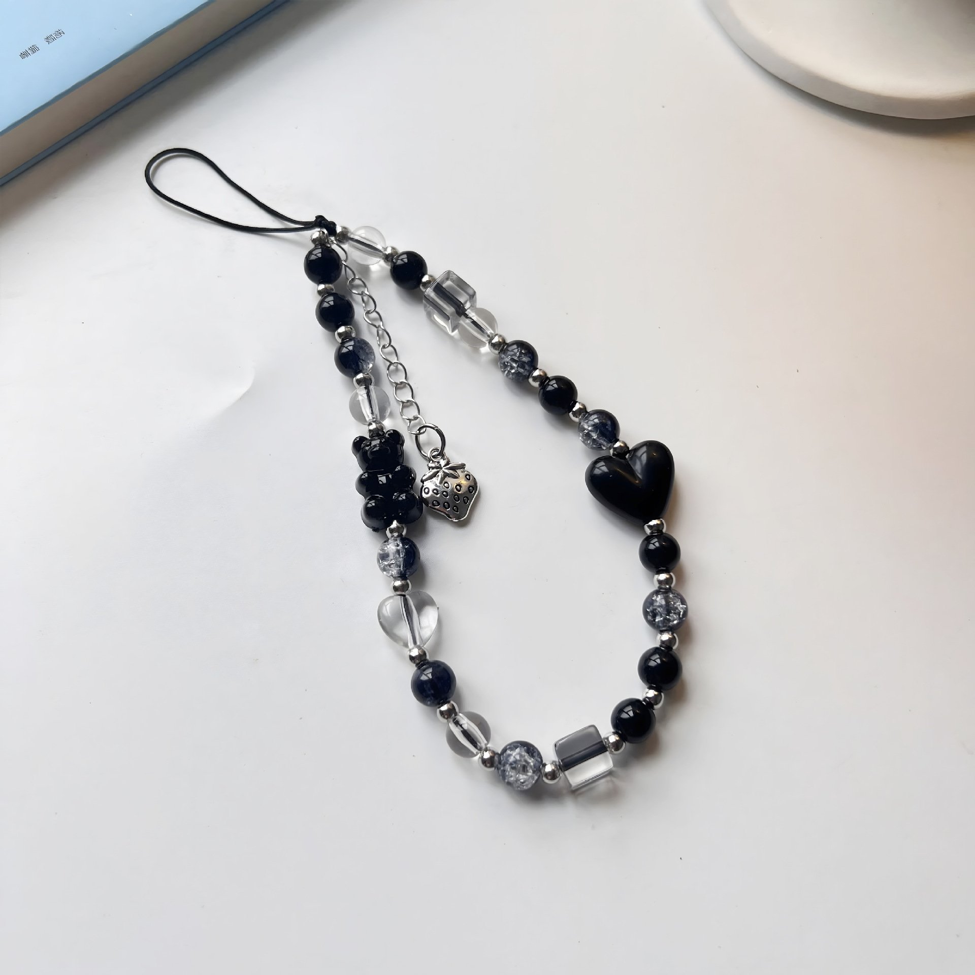 Cell Phone Cases Straps Chain Bead Lanyard Candy Color Wrist Cute Phone Chain for iPhone Girly Charms