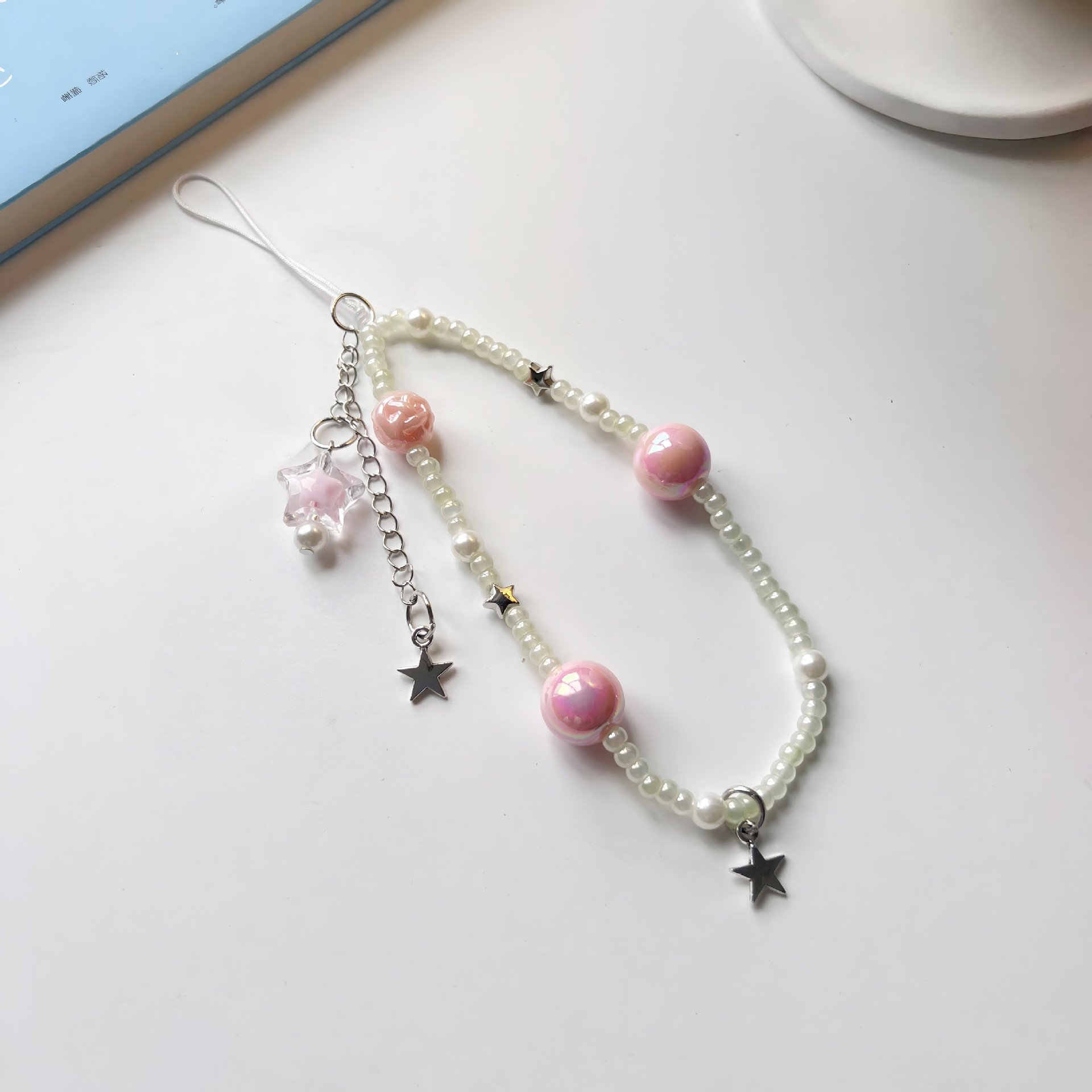 Cell Phone Cases Straps Chain Bead Lanyard Candy Color Wrist Cute Phone Chain for iPhone Girly Charms