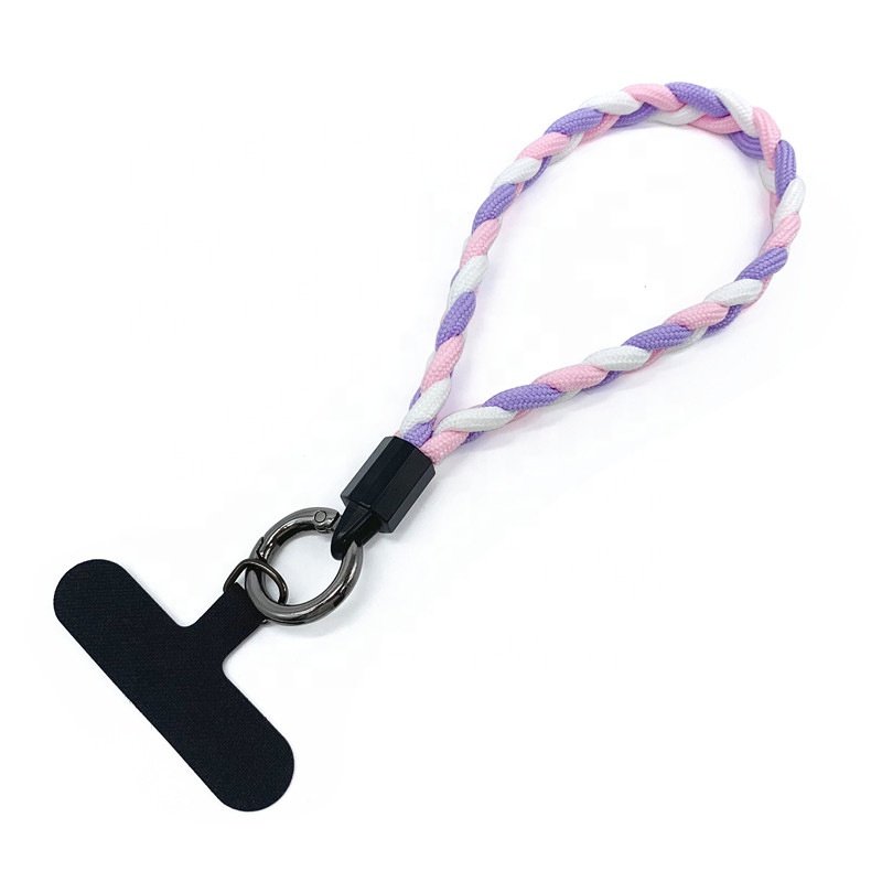 Mobile Phone Accessories cellphone short nylon hang rope wrist holder finger hand strap gold lanyard for phone case