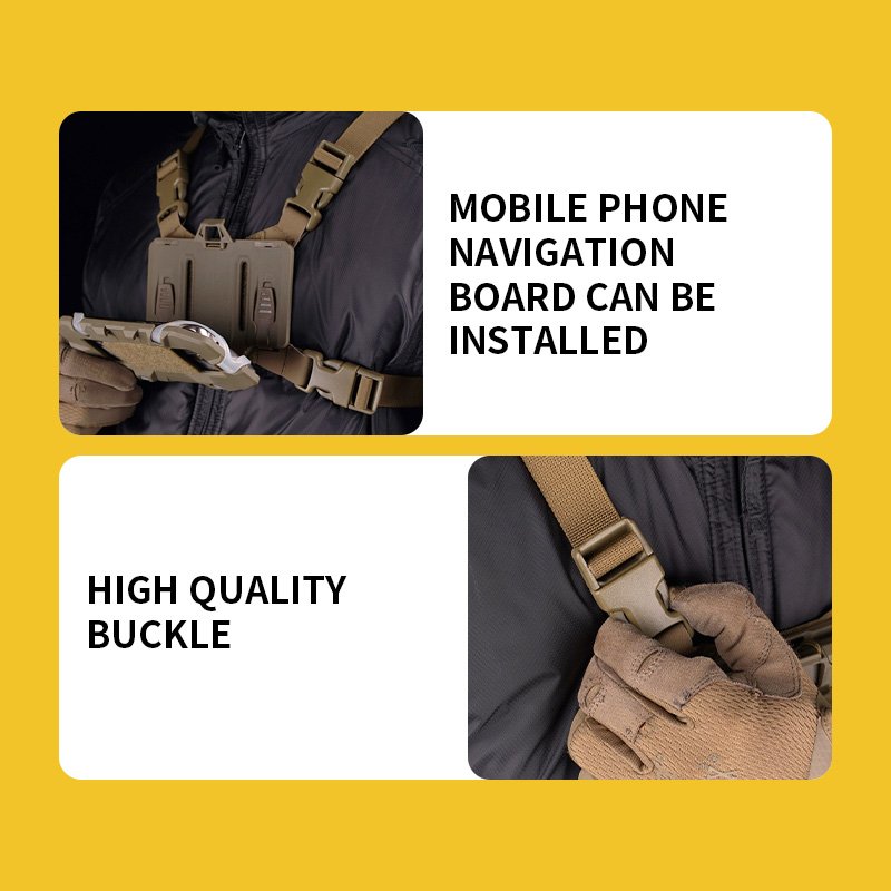 SIVI Folding Navigation Mount Tactical Mobile Phone Navigation Mount Fixing Strap For Outdoor Running Hiking Camping