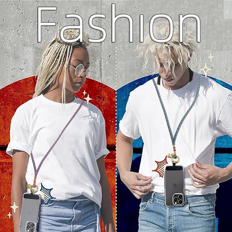 Universal Crossbody Nylon Smartphone Lanyard Mobile Phone Accessories Strap Patch Tab Tether Polyester Cell Phone Chains New