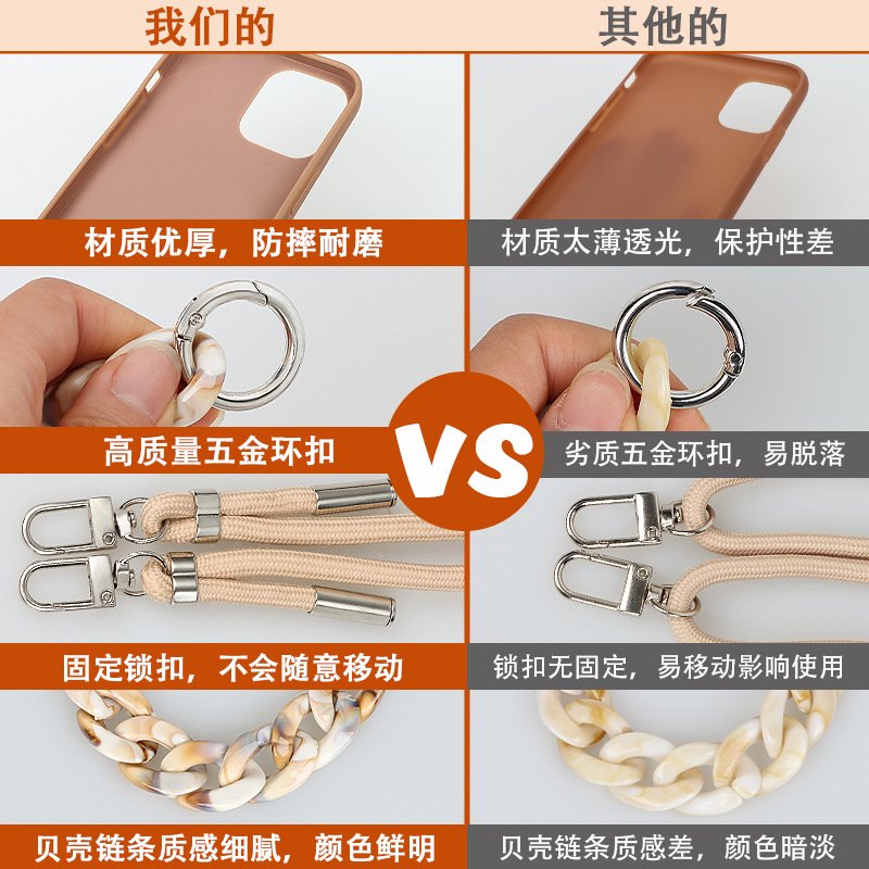 Shenzhen factory i14 pro max phone cases with clips for iphone 15 straps necklace phone case with strap crossbody