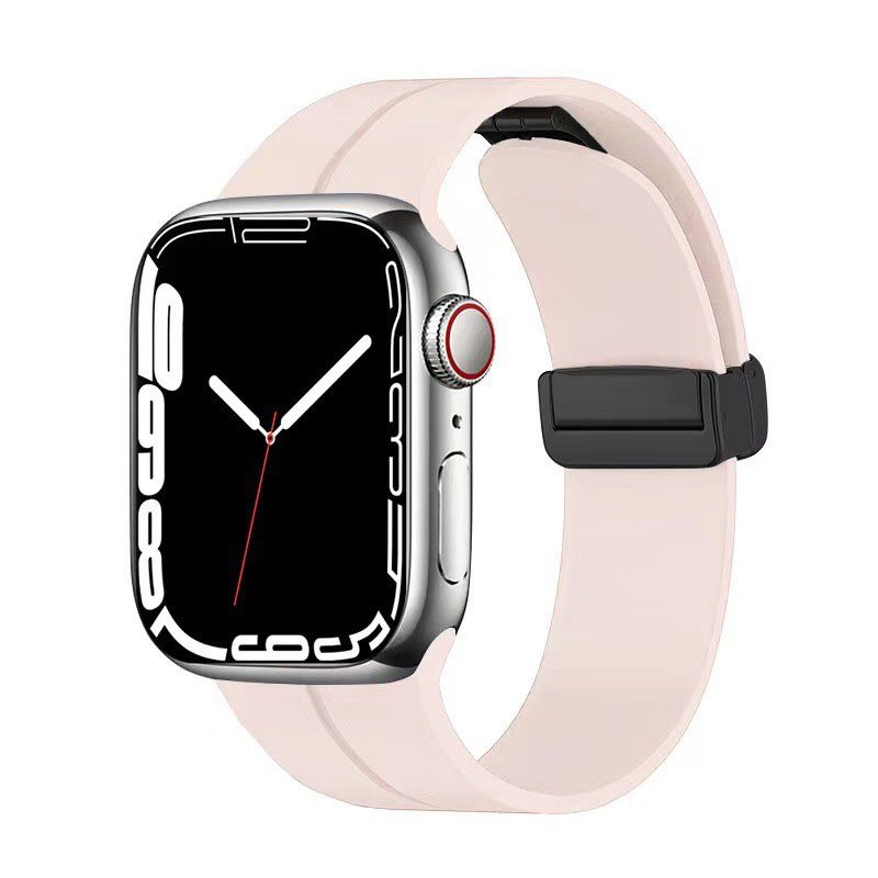 Hot sale ocean watch strap mobile phones silicone Folding magnetic buckle smart watch band for apple watch series 10