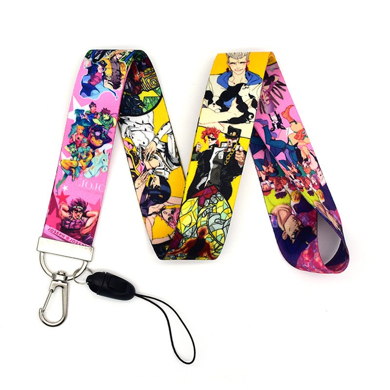 Japanese anime JOJO's bizarre adventure detachable mobile phone lanyard keychain