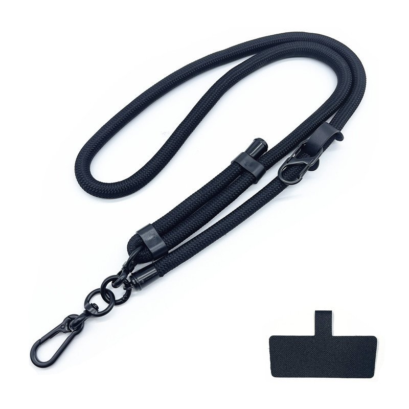 Custom designer adjustable wrist strap lanyard universal crossbody neck strap mobile phone lanyard with patch pad