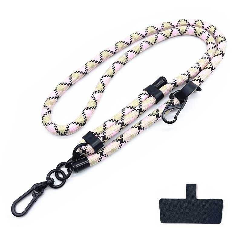 Custom designer adjustable wrist strap lanyard universal crossbody neck strap mobile phone lanyard with patch pad
