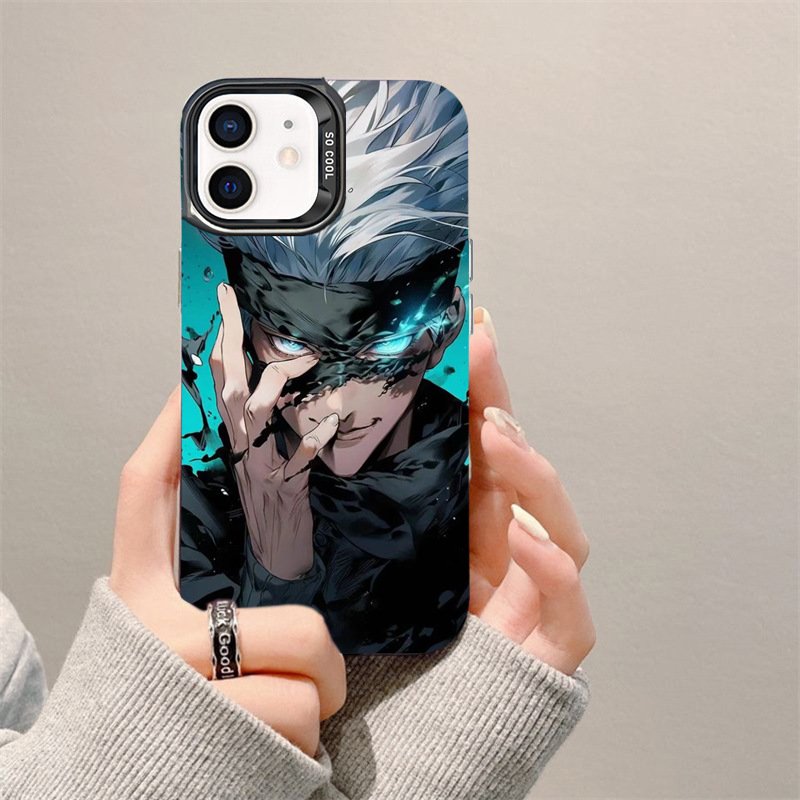 Cartoon Jujutsu Kaisen Mobile Phone Case For iPhone 16 15 14 13 12 Pro max Gojo Satoru Fashion Animation Shockproof Back Cover