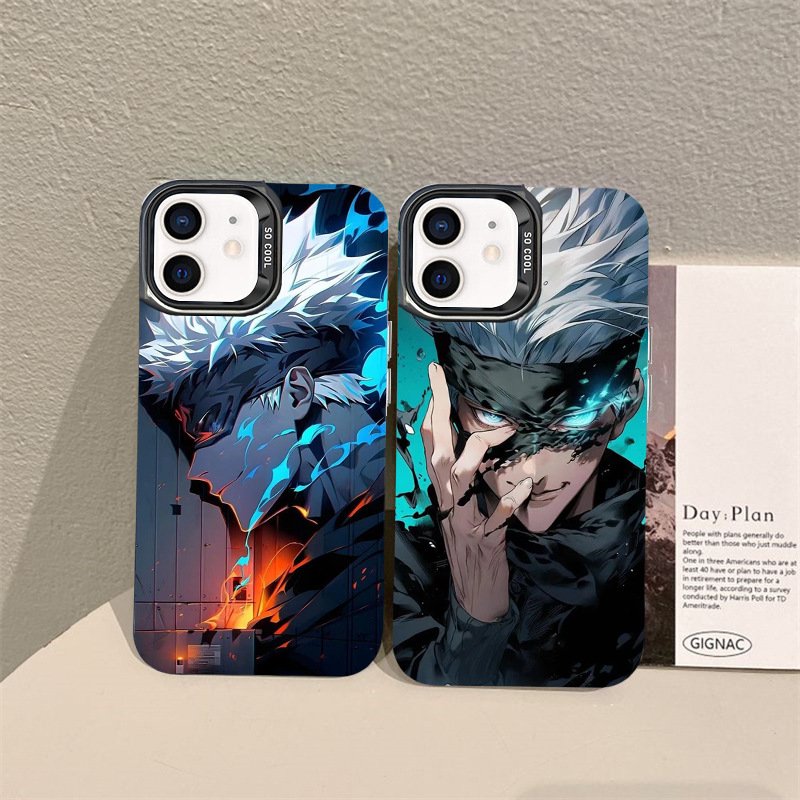 Cartoon Jujutsu Kaisen Mobile Phone Case For iPhone 16 15 14 13 12 Pro max Gojo Satoru Fashion Animation Shockproof Back Cover