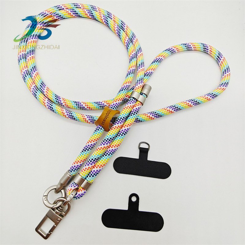 custom anti theft braid cell phone case holder hanging body chest cord chain shoulder strap crossbody lanyard for mobile phones