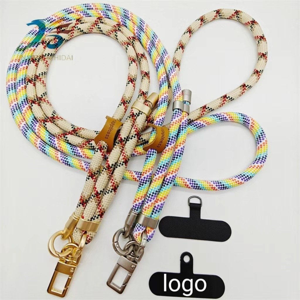 custom anti theft braid cell phone case holder hanging body chest cord chain shoulder strap crossbody lanyard for mobile phones