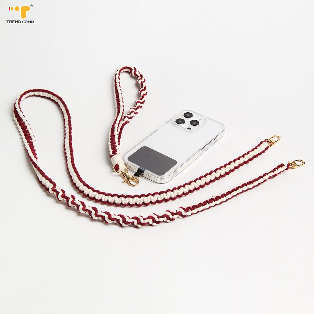 Handmade Cotton Armband Mobile Charm TPU Holder for Telephone Accessories Wrist Strap for Phone Camera Tethering