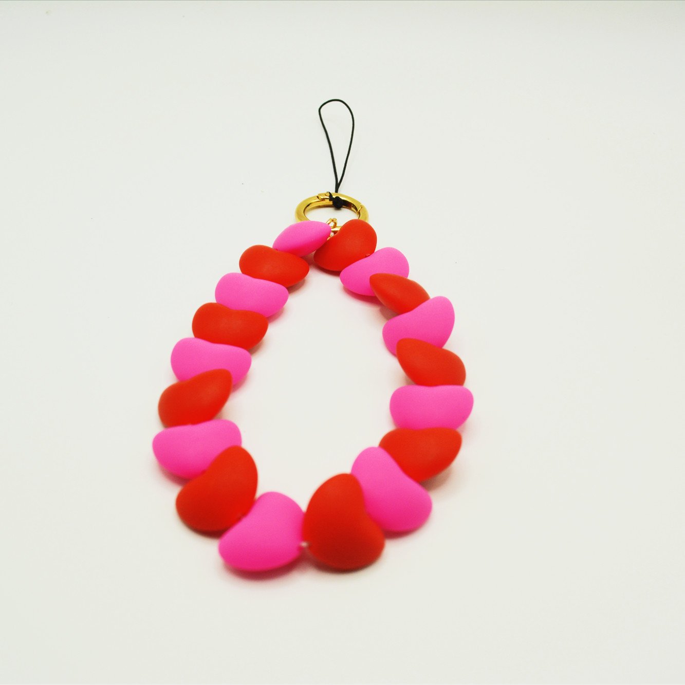 New Love silicone mobile phone chain soft mobile phone anti-fall lanyard skin feeling candy color cute mobile phone wristband