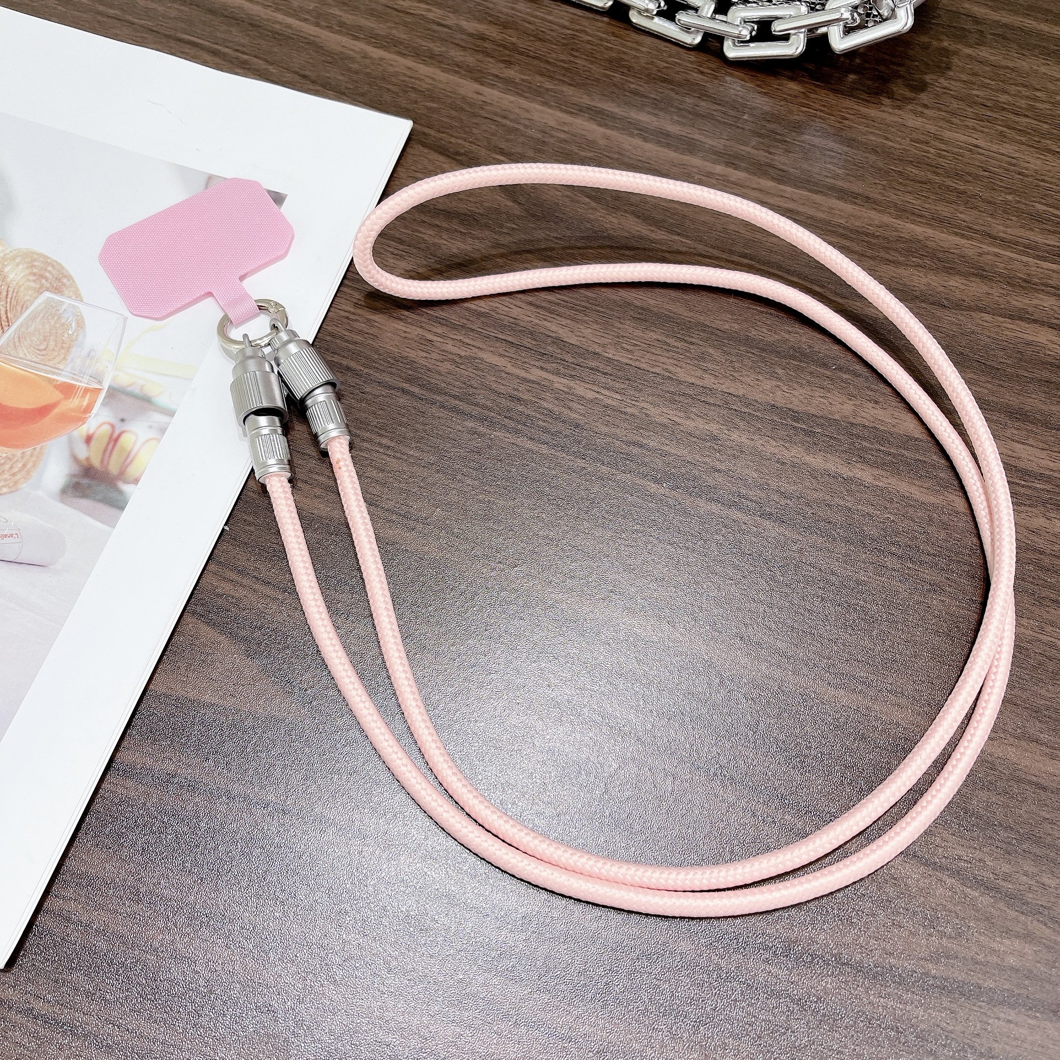 Morandi Soft Silicone Lanyard 60W Type C to L PD Fast Charging and Data Transfer Cable Cross-body Strap for Mobile Phone