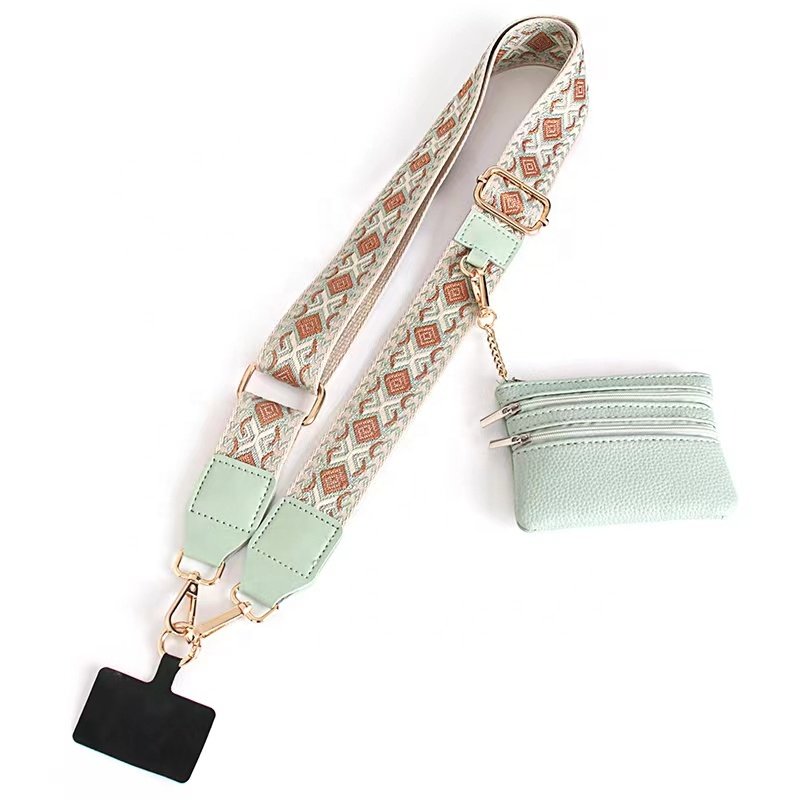 Mobile-Phone Strap with Wallet Multifunctional crossbody bag strap with Coin Purse Cellphone Anti-lost lanyard for Outdoors