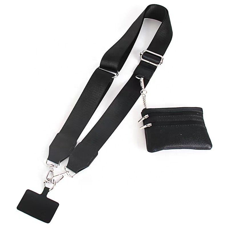 Mobile-Phone Strap with Wallet Multifunctional crossbody bag strap with Coin Purse Cellphone Anti-lost lanyard for Outdoors