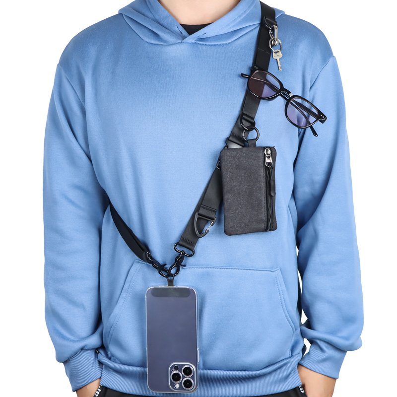 Universal Nylon Sports Detachable Replacement Crossbody Phone Lanyard Adjustable Two 2 Points Sling Quick Detach Belt