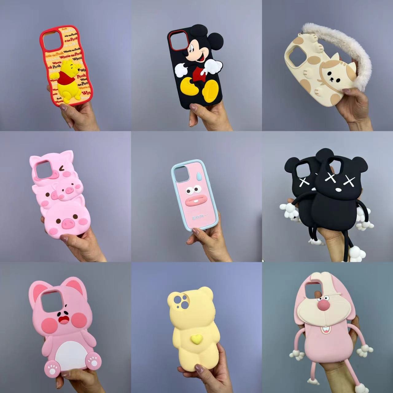 Mystery box 10 designs cases Lucky box cute cartoon silicone luxury Leather card holder north face for iPhone 11 12 13 14 pro