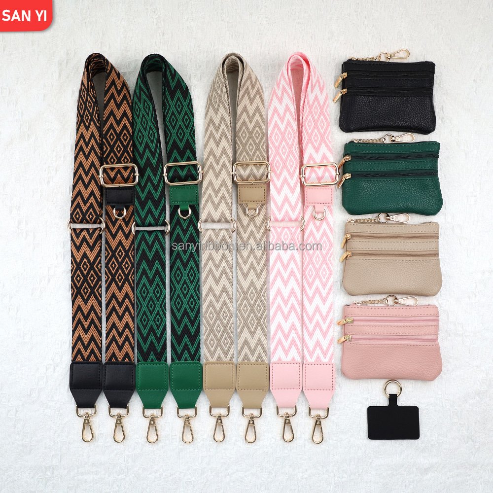 Crossbody phone strap phone case replaceable adjustable Small pocket with change purse phone strap