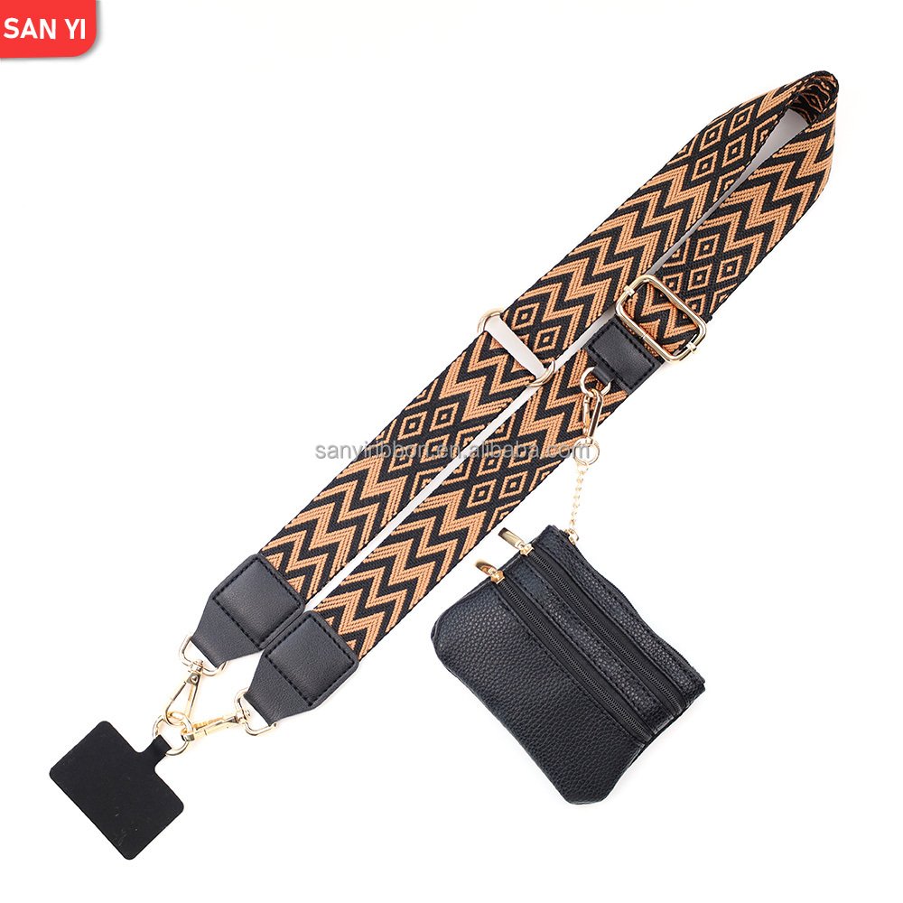 Crossbody phone strap phone case replaceable adjustable Small pocket with change purse phone strap
