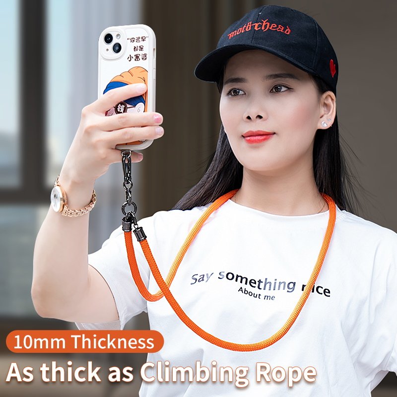Mobile Phone Lanyard Cross-Body hanging neck High-End Nylon Rope Braided Strong Durable Diagonal Span Strap