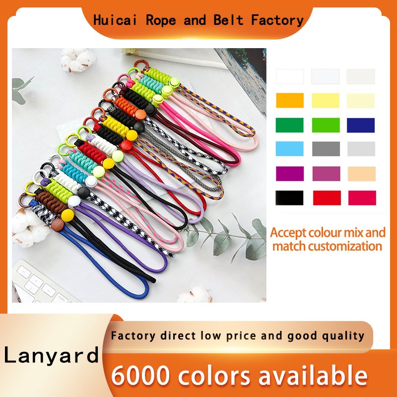 Wholesale Fashion Adjustable Sports Phone Backband Colorful Universal Neck Keychain Lace up For Phone Cup Key