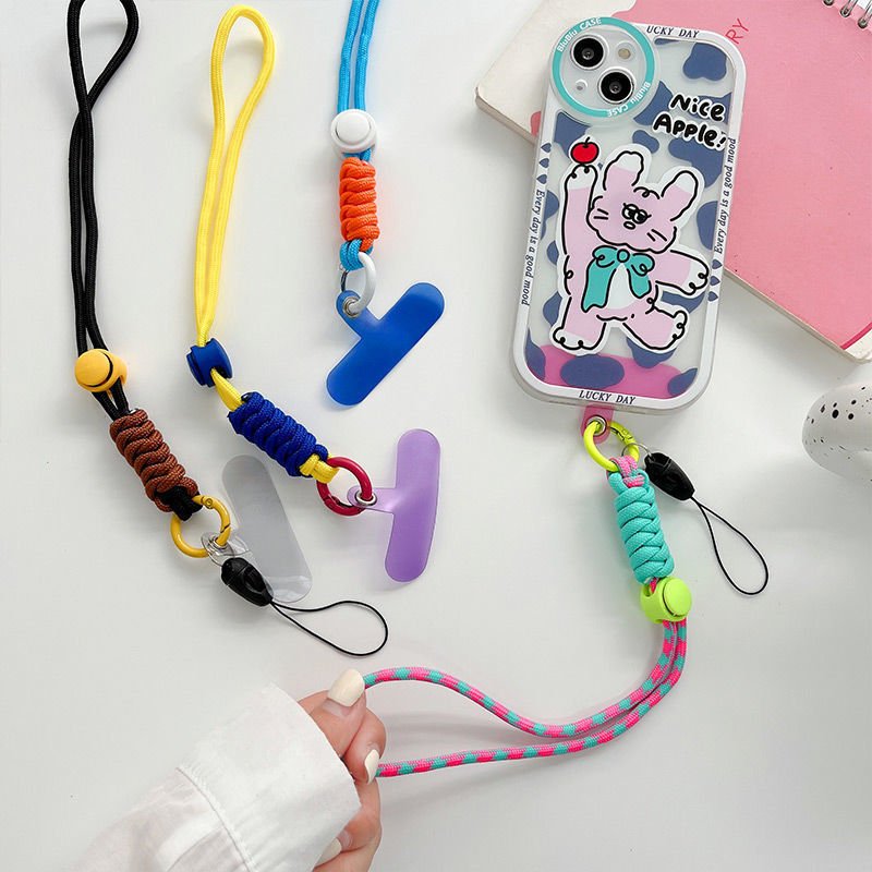 Wholesale Fashion Adjustable Sports Phone Backband Colorful Universal Neck Keychain Lace up For Phone Cup Key