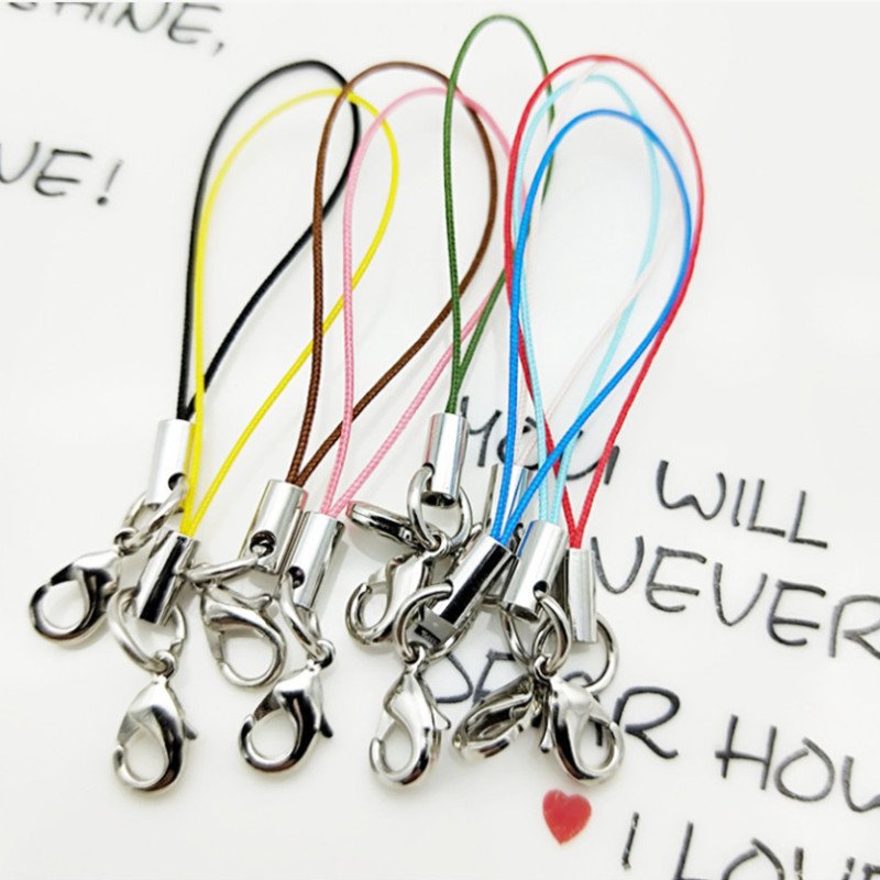 Cheap mixed mobile phone ropes + lobster buckle for DIY accessories