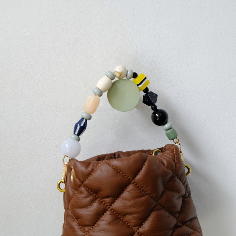 Colorful Bohemian Bag Phone Strap Geometric Irregular Beads Retro Handmade Beaded Short Versatile Mobile Phone Lanyard 36cm