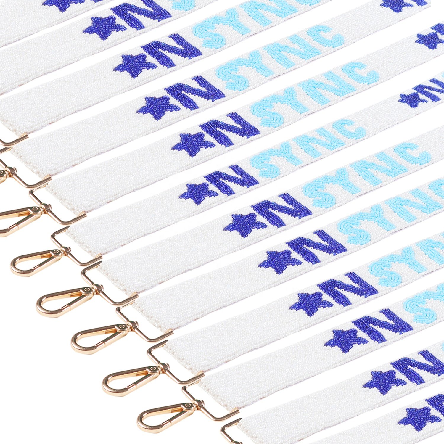 New Arrival Handmade Designer Ladies Beaded Mobile Phone strap Seed Bead Guitar Strap Game Day Strap Clear bag Strap Wholesale