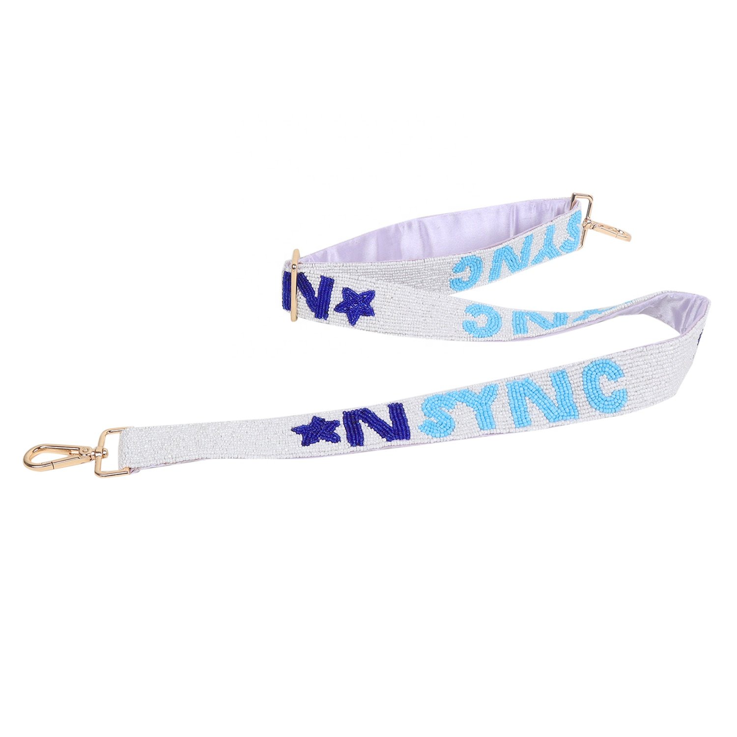 New Arrival Handmade Designer Ladies Beaded Mobile Phone strap Seed Bead Guitar Strap Game Day Strap Clear bag Strap Wholesale