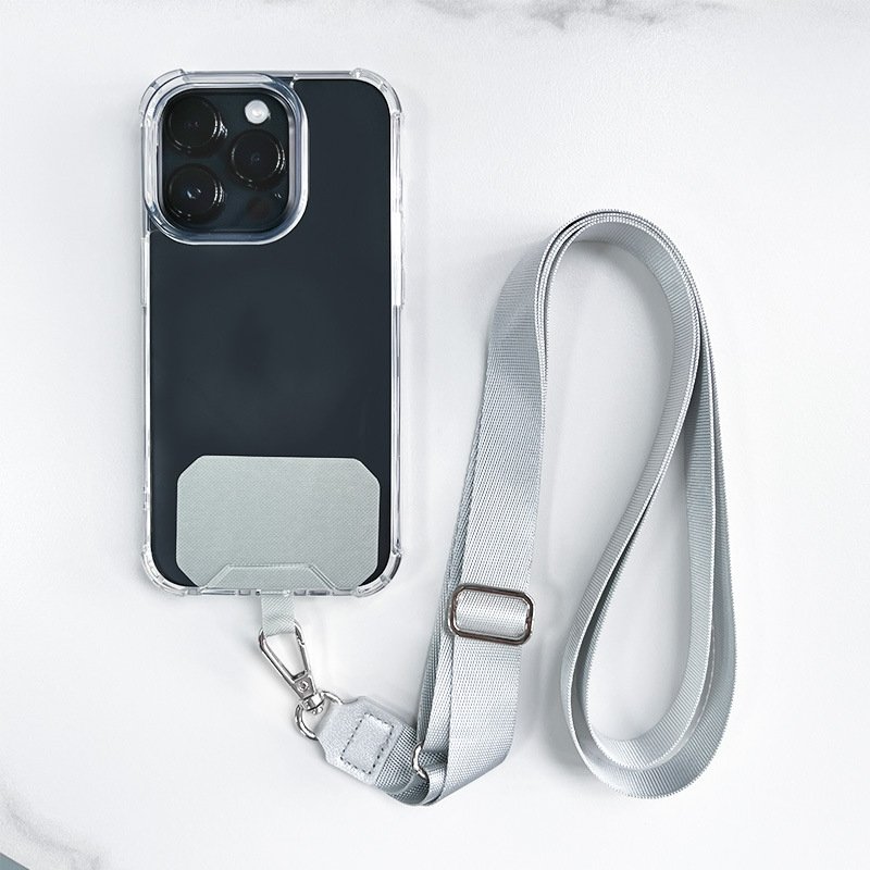 Universal Mobile Phone Neck Lanyard Anti-lost Adjustable Shoulder Strap 2cm Webbing Ribbon Rope with Curing Cloth Anchor Unisex