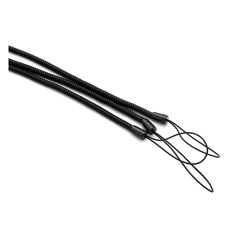 Highquality Stylus Spring Secure Cord Black Adjust Mobile Phone Lanyard Spring Cords PVC Phone Strap
