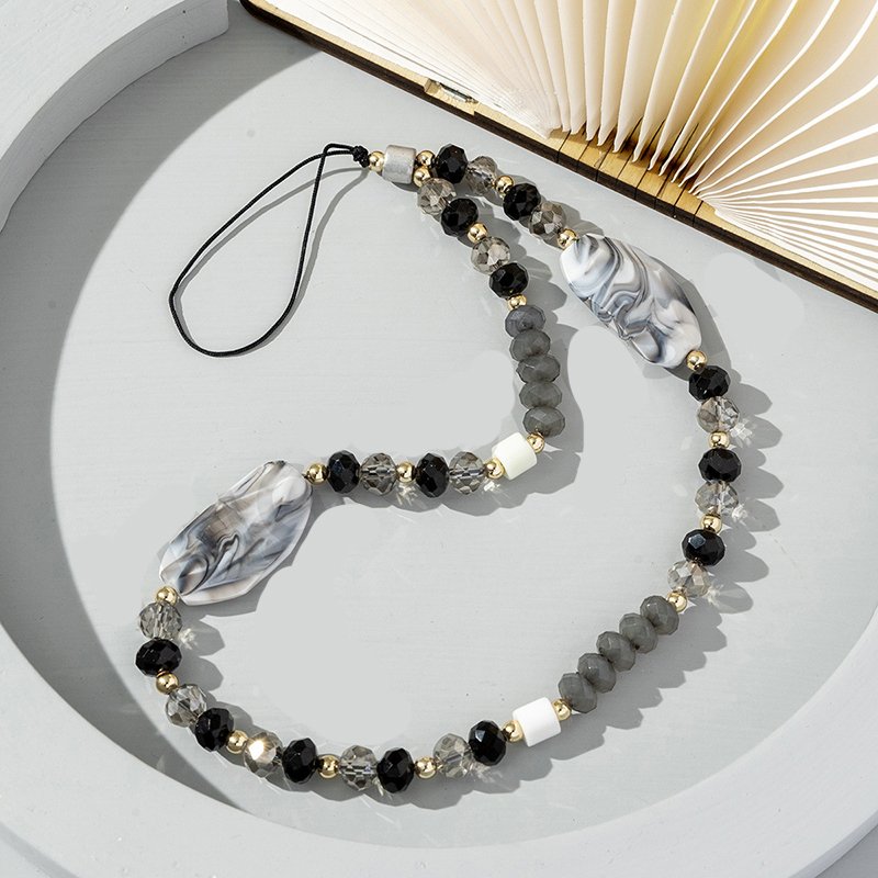 Korean Ins Bohemian Style Mobile Phone Chain Lanyard Fashion Mobile Phone Strap Multi-Element Beaded Mobile Phone Case Pendant
