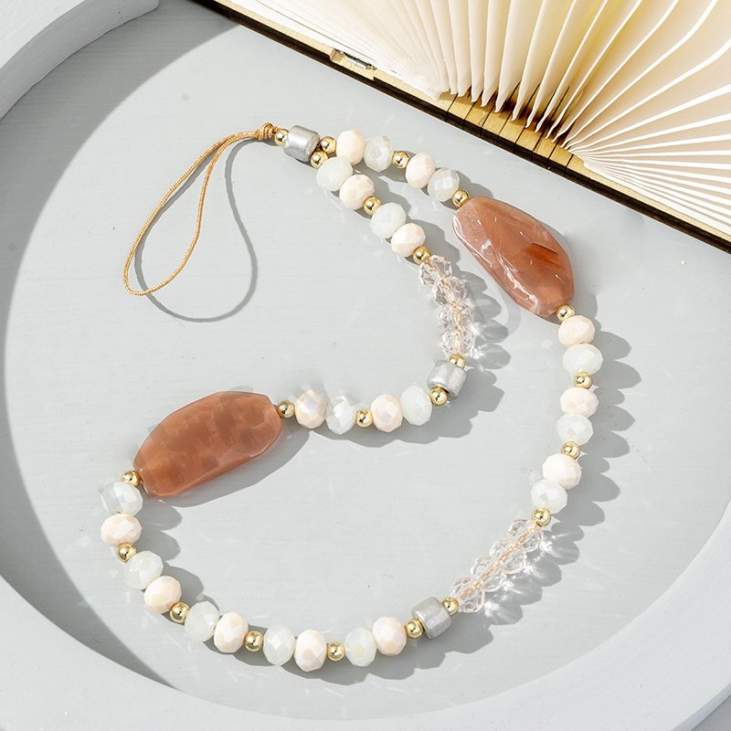 Korean Ins Bohemian Style Mobile Phone Chain Lanyard Fashion Mobile Phone Strap Multi-Element Beaded Mobile Phone Case Pendant