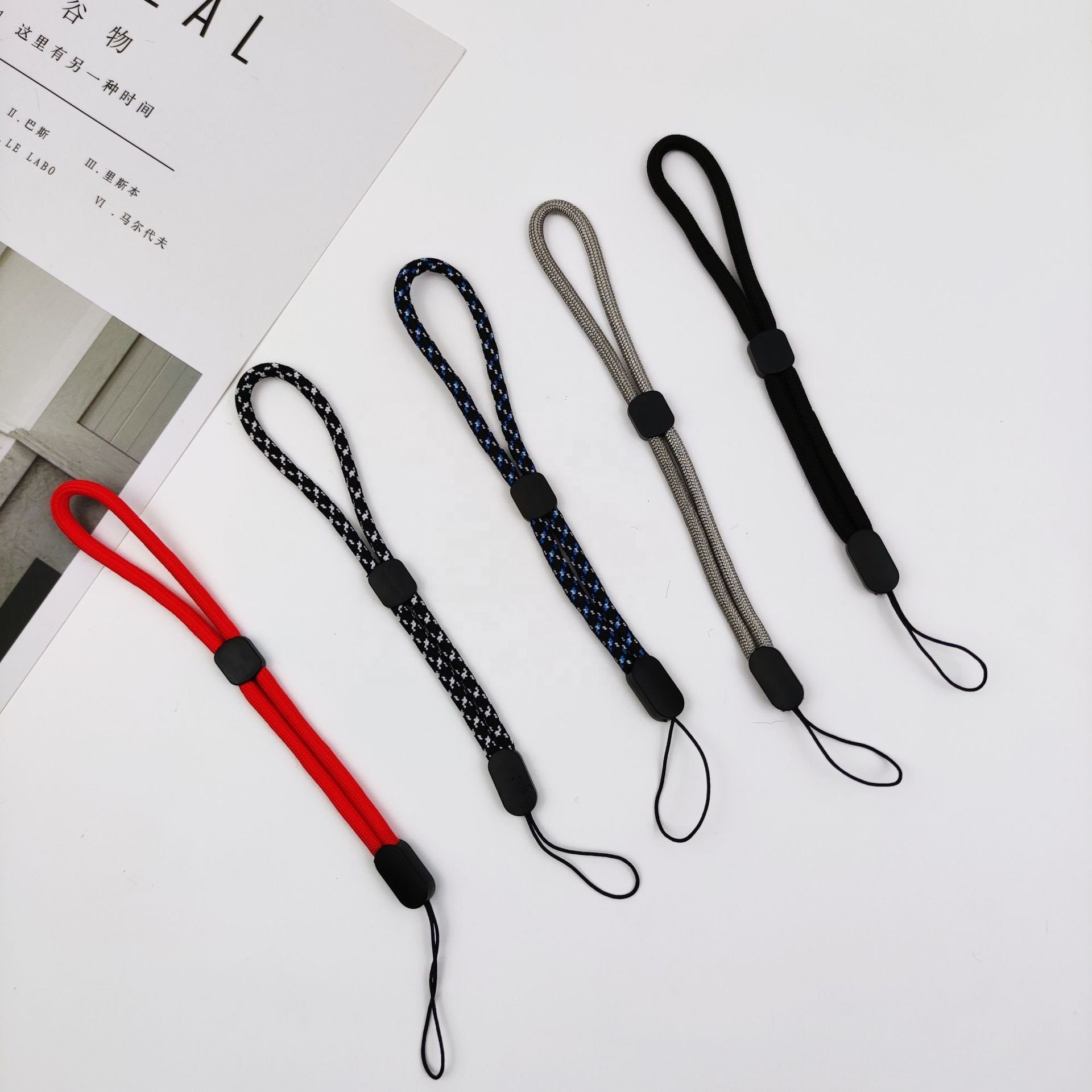 Adjustable Braid Round Mobile Phone Wrist Straps USB Key Camera Short Anti-lost Hand Lanyard
