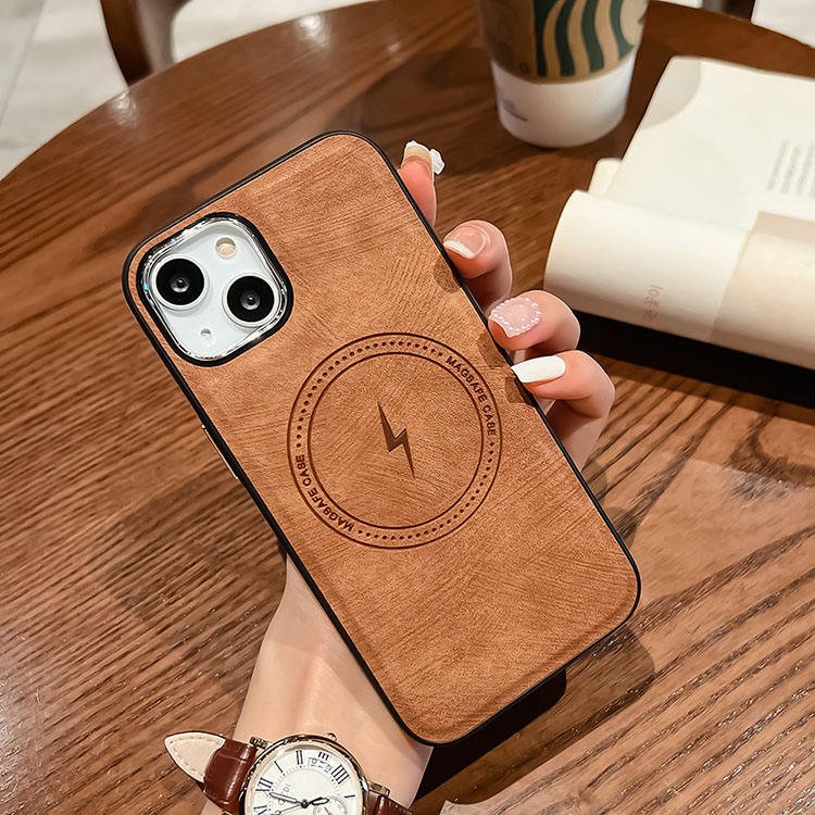High Quality Leather Phone Case For iPhone 11 12 13 14 15 Pro Max Magnetic Mobile Cellphone Cover