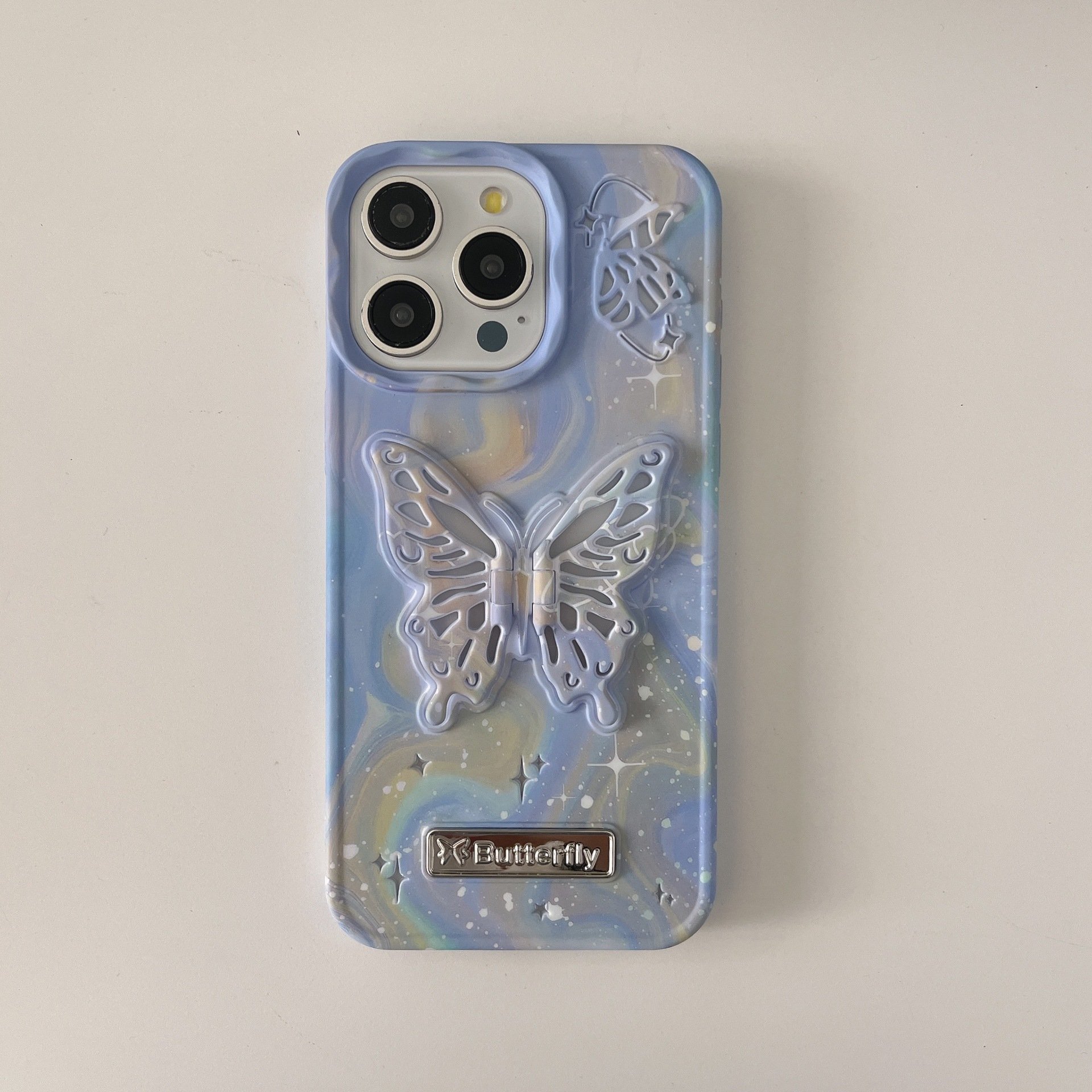 girls silicone butterfly phone case for 16 15 1 41 312 11 pro max 3d holder back cover
