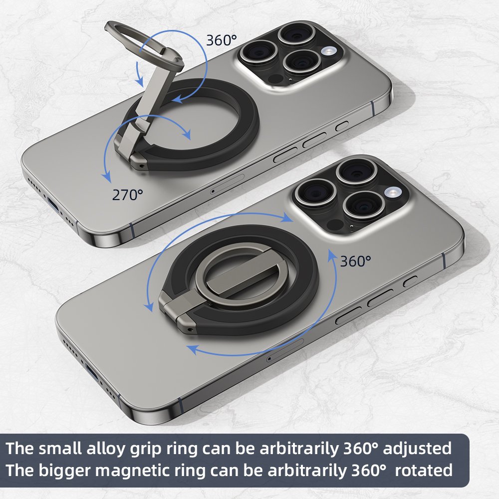 Universal Cute Adhesive Portable Foldable Adjustable Desktop mobile Stand Double Sided Magnetic Cell phone Holder