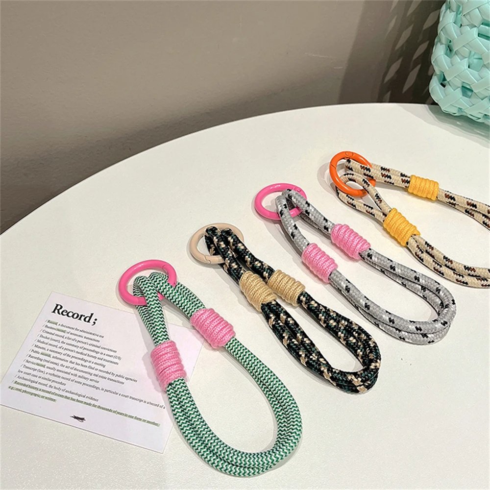 Wrist Strap for Phone Charm Luxury Cell Accessories With Patch Key Lanyards Colorful Bracelet Telephone Jewelry Rope Keychain