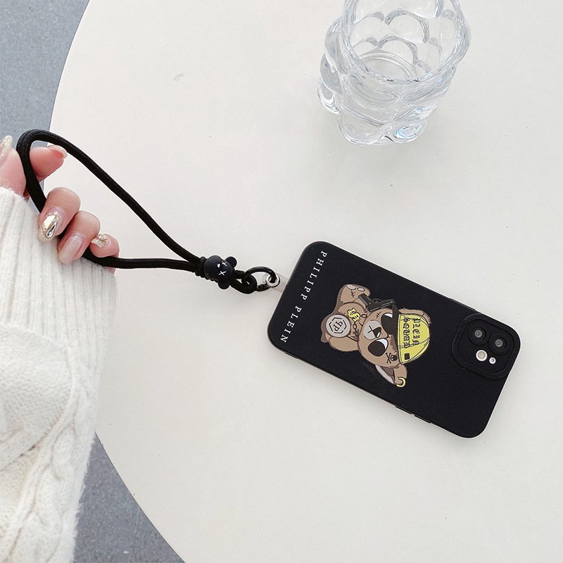 Mobile Phone Key Chain Hand Woven Cotton and Polyester Anti-Throwing Wristband with Car Key Pendant