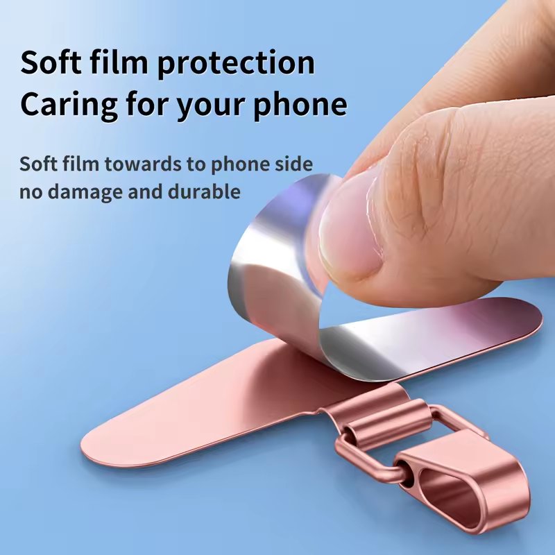 AilesTecca Thin Anti-slip Universal Mobile Phone Strap Lanyard Stainless Steel Phone Tether Tab Patch Holder Metal Phone Patch