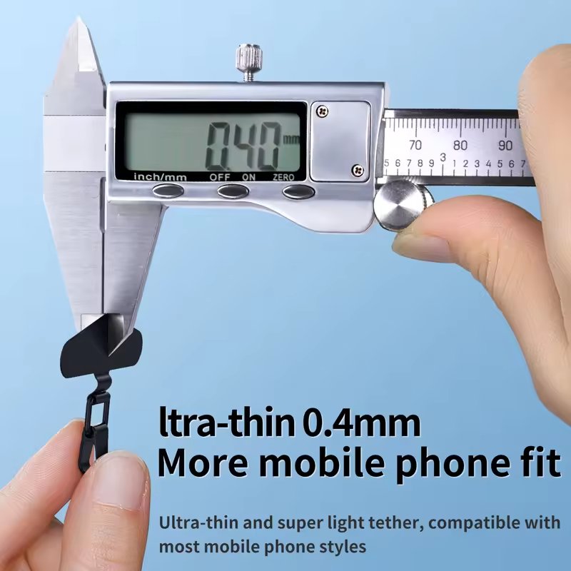 AilesTecca Thin Anti-slip Universal Mobile Phone Strap Lanyard Stainless Steel Phone Tether Tab Patch Holder Metal Phone Patch