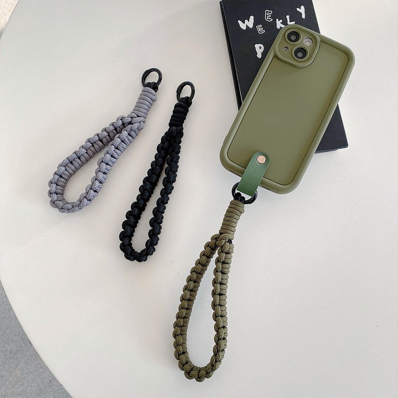Boho Macrame Wristlet Bracelet Keychain Universal Cell Phone Twist Wrist Strap with Phone Tether Tabs for phone accessories