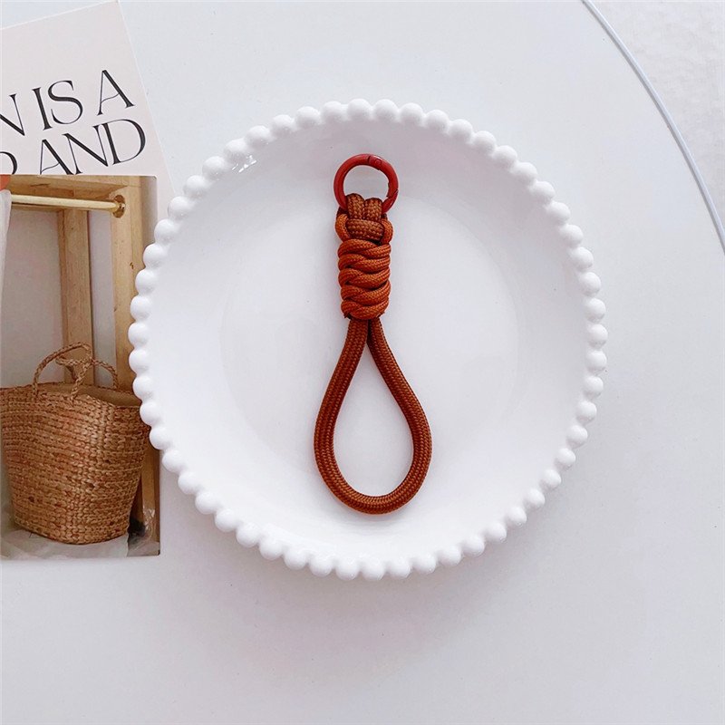 Universal Braided Mobile Phone Lanyard Strap Hanging Chain Ring Cord with Patch Wrist Strap Cell Phone Detachable Rope Keychain