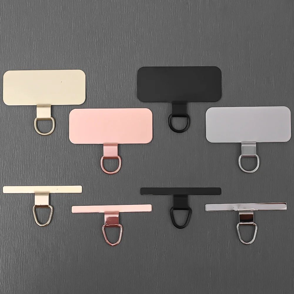 Ultra-thin Stainless Steel Phone Tether Patch Gasket Cellphone Strap Parts Replacement Lanyard Safety Connect Piece