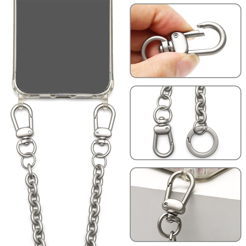New Detachable Long Chain Metal Design Crossbody Chain Convenient Mobile Phone Lanyard Straps