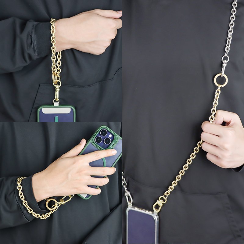 New Detachable Long Chain Metal Design Crossbody Chain Convenient Mobile Phone Lanyard Straps